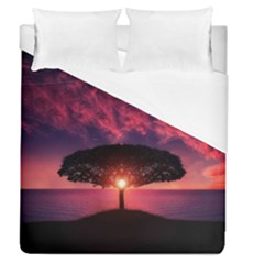 Flight Landscape Nature Sky Duvet Cover (queen Size) by Sudhe