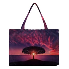 Flight Landscape Nature Sky Medium Tote Bag by Sudhe