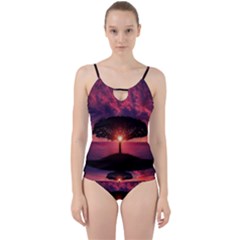 Flight Landscape Nature Sky Cut Out Top Tankini Set by Sudhe