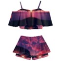 Flight Landscape Nature Sky Kids  Off Shoulder Skirt Bikini View2