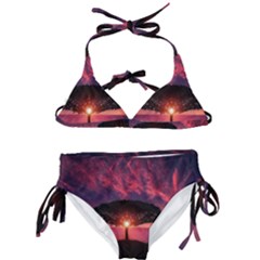 Flight Landscape Nature Sky Kids  Classic Bikini Set