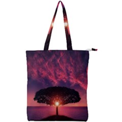 Flight Landscape Nature Sky Double Zip Up Tote Bag