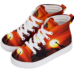 Animals Birds Dawn Giraffe Kids  Hi-top Skate Sneakers