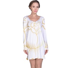 Golden Rose Stakes Long Sleeve Nightdress by Sudhe