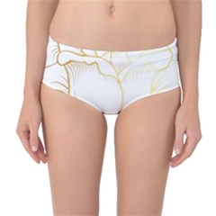 Golden Rose Stakes Mid-waist Bikini Bottoms by Sudhe