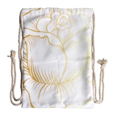 Golden Rose Stakes Drawstring Bag (large) by Sudhe