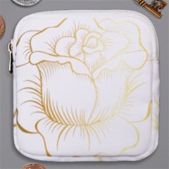 Golden Rose Stakes Mini Square Pouch by Sudhe