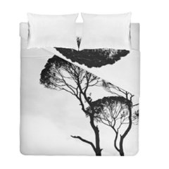 Silhouette Photo Of Trees Duvet Cover Double Side (full/ Double Size) by Sudhe