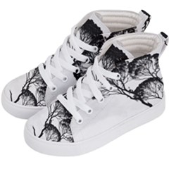 Silhouette Photo Of Trees Kids  Hi-top Skate Sneakers