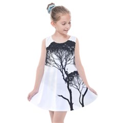 Silhouette Photo Of Trees Kids  Summer Dress