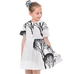 Silhouette Photo Of Trees Kids  Sailor Dress