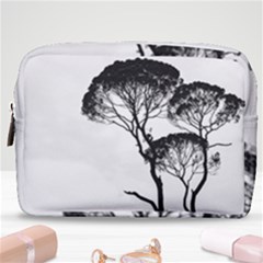 Silhouette Photo Of Trees Make Up Pouch (medium)