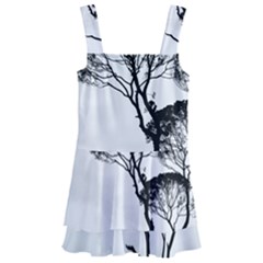 Silhouette Photo Of Trees Kids  Layered Skirt Swimsuit