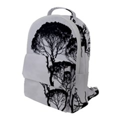 Silhouette Photo Of Trees Flap Pocket Backpack (large)