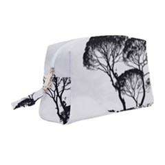 Silhouette Photo Of Trees Wristlet Pouch Bag (medium)