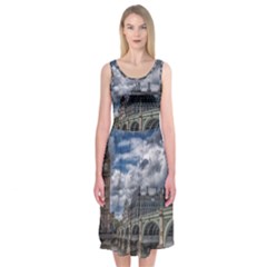 Architecture Big Ben Bridge Buildings Midi Sleeveless Dress by Sudhe