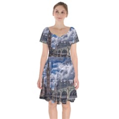 Architecture Big Ben Bridge Buildings Short Sleeve Bardot Dress by Sudhe