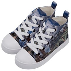 Architecture Big Ben Bridge Buildings Kids  Mid-top Canvas Sneakers by Sudhe