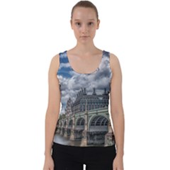 Architecture Big Ben Bridge Buildings Velvet Tank Top by Sudhe