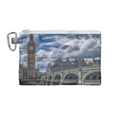 Architecture Big Ben Bridge Buildings Canvas Cosmetic Bag (medium) by Sudhe