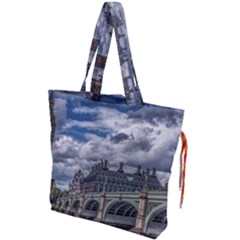 Architecture Big Ben Bridge Buildings Drawstring Tote Bag