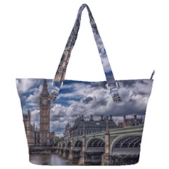 Architecture Big Ben Bridge Buildings Full Print Shoulder Bag