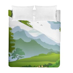 Forest Landscape Photography Illustration Duvet Cover Double Side (full/ Double Size) by Sudhe