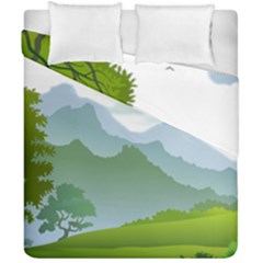 Forest Landscape Photography Illustration Duvet Cover Double Side (california King Size) by Sudhe