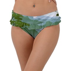 Forest Landscape Photography Illustration Frill Bikini Bottom