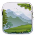 Forest Landscape Photography Illustration Mini Square Pouch View1