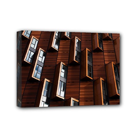 Abstract Architecture Building Business Mini Canvas 7  X 5  (stretched) by Sudhe