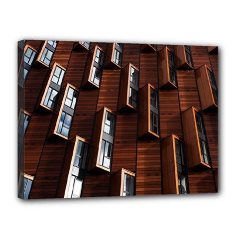 Abstract Architecture Building Business Canvas 16  X 12  (stretched) by Sudhe