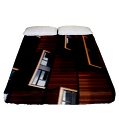 Abstract Architecture Building Business Fitted Sheet (queen Size) by Sudhe