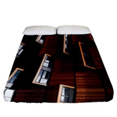 Abstract Architecture Building Business Fitted Sheet (california King Size) by Sudhe