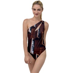 Abstract Architecture Building Business To One Side Swimsuit