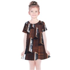 Abstract Architecture Building Business Kids  Simple Cotton Dress