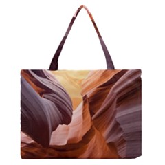 Light Landscape Nature Red Zipper Medium Tote Bag by Sudhe