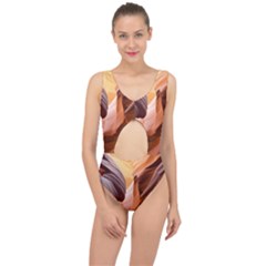 Light Landscape Nature Red Center Cut Out Swimsuit