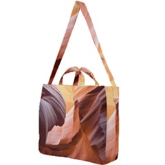 Light Landscape Nature Red Square Shoulder Tote Bag by Sudhe