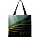 Scenic View Of Rice Paddy Zipper Grocery Tote Bag View1