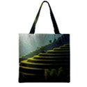 Scenic View Of Rice Paddy Zipper Grocery Tote Bag View2