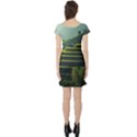 Scenic View Of Rice Paddy Short Sleeve Skater Dress View2