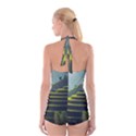 Scenic View Of Rice Paddy Boyleg Halter Swimsuit  View2