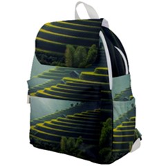 Scenic View Of Rice Paddy Top Flap Backpack