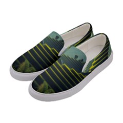 Scenic View Of Rice Paddy Women s Canvas Slip Ons by Sudhe