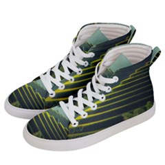 Scenic View Of Rice Paddy Women s Hi-top Skate Sneakers by Sudhe