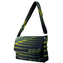 Scenic View Of Rice Paddy Full Print Messenger Bag