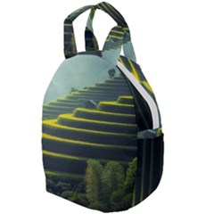 Scenic View Of Rice Paddy Travel Backpacks