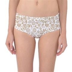 Vector Classical Pattern Mid-waist Bikini Bottoms by Sudhe