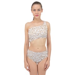 Vector Classical Pattern Spliced Up Two Piece Swimsuit